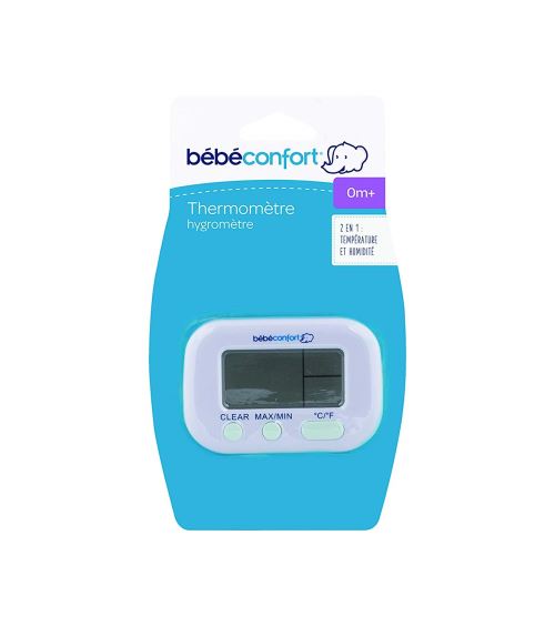 BEBECONFORT Thermomètre Hygromètre, Mesure la Température et L'humidité,  Convient dès la Naissance, 1 Unité