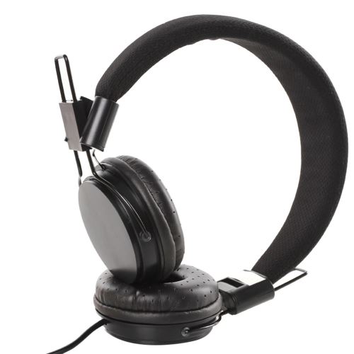 Générique Noir Casque Dj Bass Avec Microphone 3,5 Mm Filaire Sur L'oreille Écouteurs Stéréo Pliable - Image 1