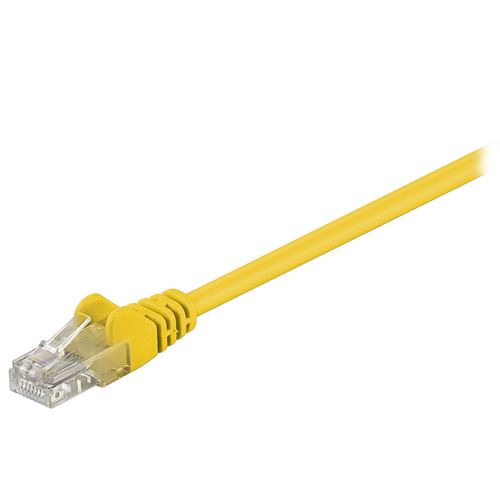 Cordon RJ45 catégorie 5e U/UTP jaune - 0,3 m