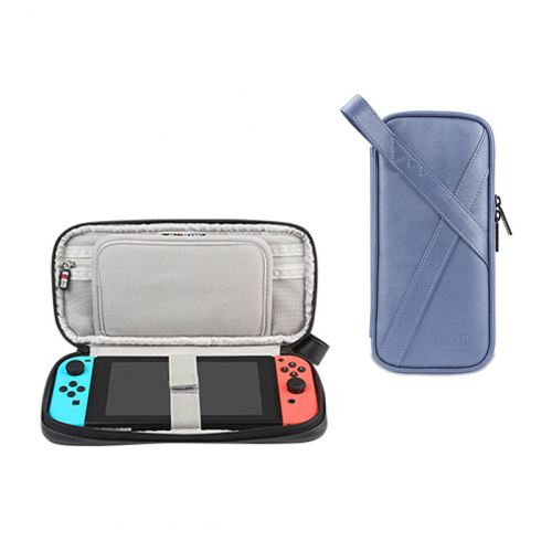 Housse de Protection PU sac pour Nintendo Switch - Bleu