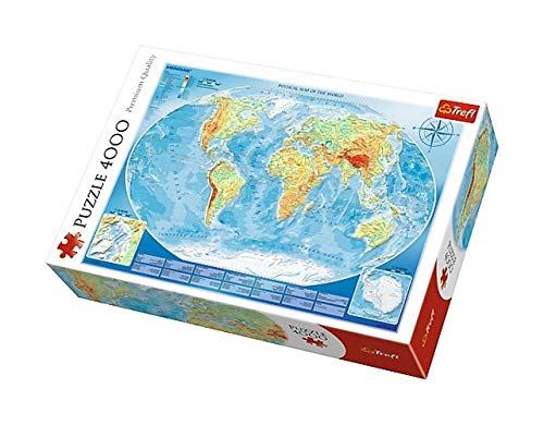 Trefl Puzzle 4000 pièces - Large Physical Map of The World