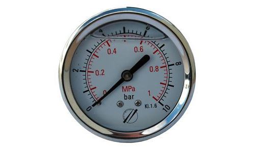 Manomètre Axial glycérine D.63 de 0 à 10 bar Sferaco référence 1623006.