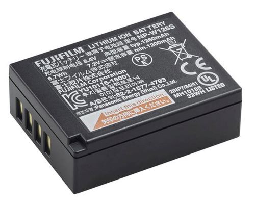 Fujifilm NP W126S - Batterie - Li-Ion - 1260 mAh - 8.7 Wh - pour X Series X100, X-A10, X-A20, X-A3, X-A5, X-E3, X-H1, X-Pro2, X-T100, X-T2, X-T20, X-T3