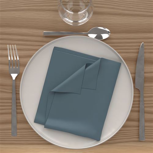 Lot de 3 serviettes de table Alix bleu celadon