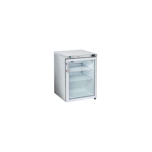 Rfrigrateur 200 litres vertical, une porte vitre - inox