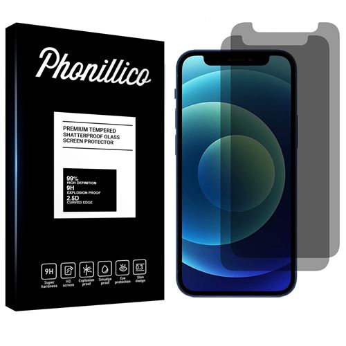 Protection d'écran pour smartphone Blueo Verre Trempé pour iPhone 12 / 12  Pro Ultra-résistant Antichoc 9H Anti-trace Noir