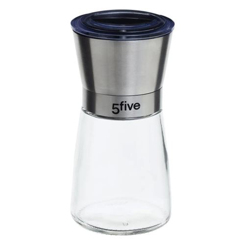 Moulin &agrave; &eacute;pices en verre et acier inoxydable 13,50 cm