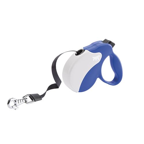 Meilleurs prix pour Laisse rétractable pour chiens AMIGO TAPE MINI, sangle, 3 mètres, max 12 kg, Bleu