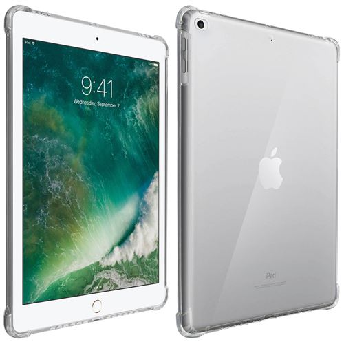 Avizar Coque Pour iPad 5 / 6 / Air Flexible Coins Bumper Transparent