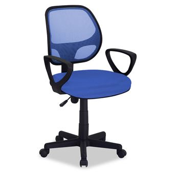 Chaise De Bureau Enfant A Roulettes Mobix Bleu Achat Prix Fnac