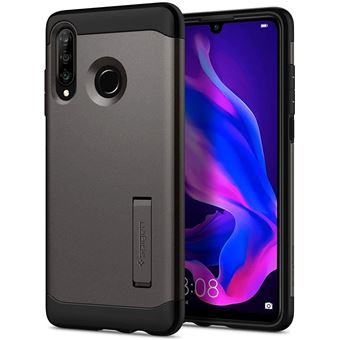 Spigen Slim Armor - Achterzijde behuizing voor mobiele telefoon - polycarbonaat, thermoplastic polyurethaan (TPU) - staalgrijs - voor Huawei P30 lite