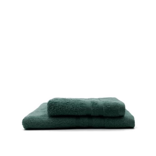TODAY Lot de 1 Serviette de bain 50 x 100 cm + 1 Drap de bain 70 x 130 cm Emeraude - 100% coton