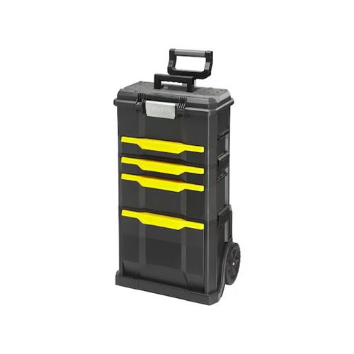 Servante Stanley Modulo 3 En 1 avec Boîte Touchlatch à Tiroir 55,6L Poignée Télescopique A