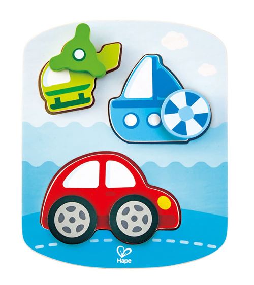 Hape moulure en bois puzzle véhicules 8 pièces