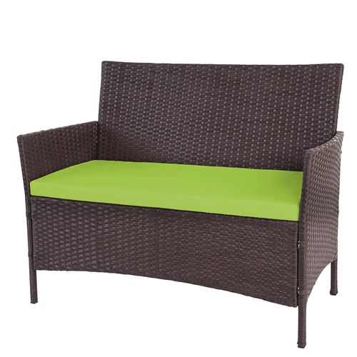 Mendler - Banc de jardin Halden - Polyrotin - Marron - Image 3