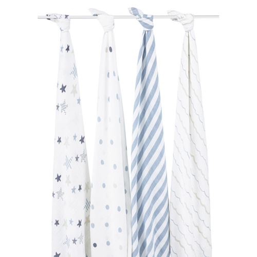 Lot de 4 maxi langes Aden et Anais rock star