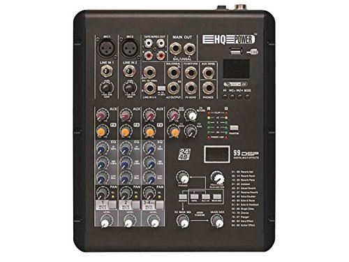 HQ Power hqmx10001 Compact Table de mixage à 4 canaux Noir