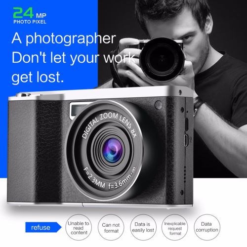 4K Full HD 1080P 8X Zoom 2400W Pixel Sport Action Camera Caméscope Micro simple_onaeatza54