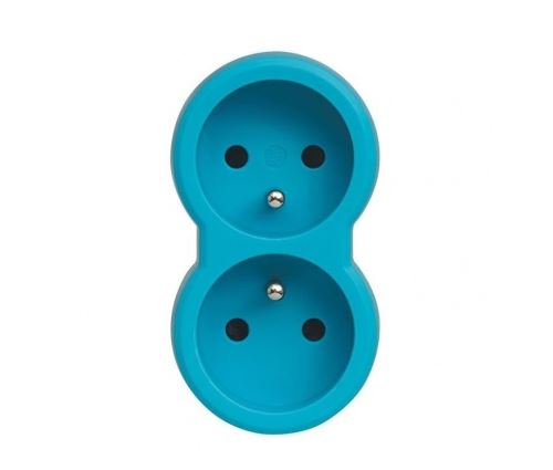 Legrand fiche multiprise 16 a 2x2 p+t 2 sorties frontales bleu