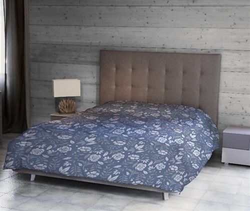 HOMEMANIA Courtepointe Helen - Natura, Single, Hiver - pour le lit -Bleu, blanc, gris en Microfibre, 170 x 250 cm