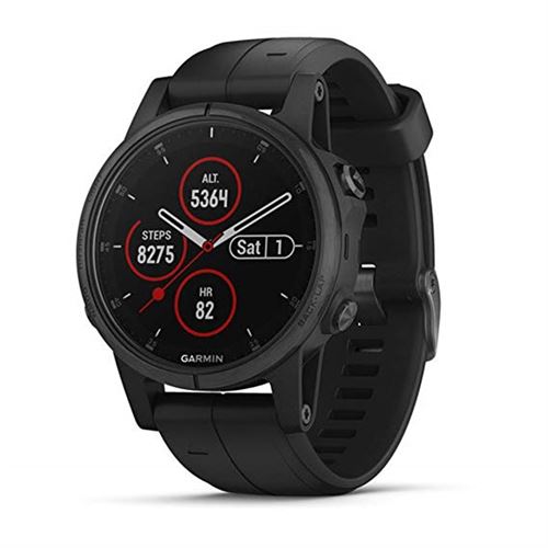 Montre GPS Garmin Fenix 5S Plus Sapphire Noir avec bracelet noir