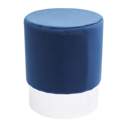 Tabouret Cherry bleu pétrole et chrome Kare Design