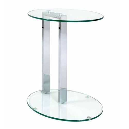 Paris Prix - Table D'appoint Ovale antilles 50cm Transparent