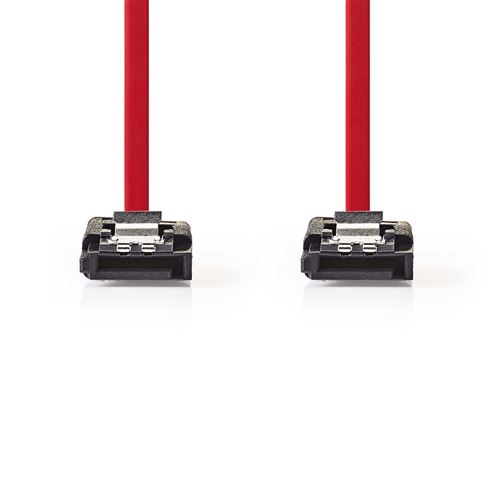 NEDIS SATA 3Gb/s data cable - SATA 7-pin Female with Lock - SATA 7-pin Female with Lock - 0.5 m - Red
