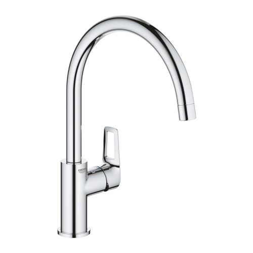 Grohe Chromé Mitigeur Cuisine Bauloop Bec Haut Chrome Levier Carré - Image 1