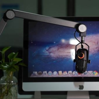 Bras de flèche de bureau à roulettes pour microphone XLR S1 Thronmax Gris