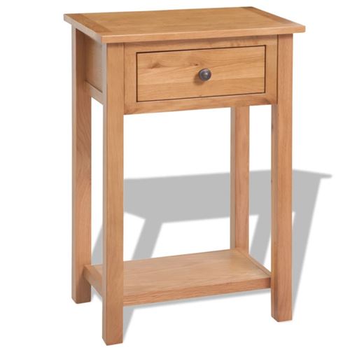 vidaXL Table console Chêne Massif 50 x 32 x 75 cm Marron