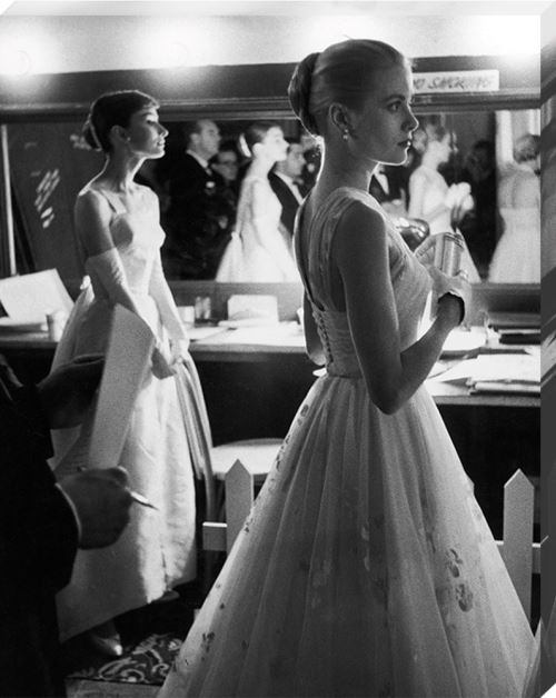 Time Life imprimée Audrey Hepburn & Grace Kelly 40 x 50 x 3.8 cm