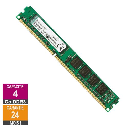 Barrette Mémoire 4Go Ram Ddr3 Kingston Kvr13N9S8/4 Dimm Pc3-10600U