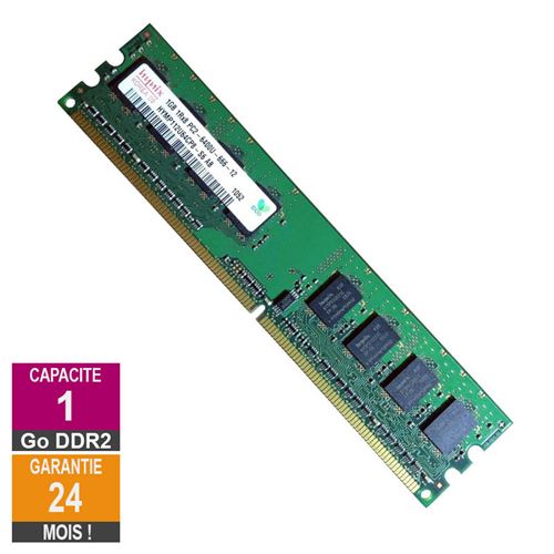 Barrette Mémoire 1Go Ram Ddr2 Hynix Hymp112U64Cp8-S6 Dimm Pc2-6400U