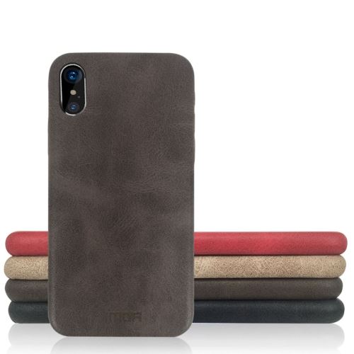 iPhone X Coque Protection TPU Marron Texture Peau ALS48313