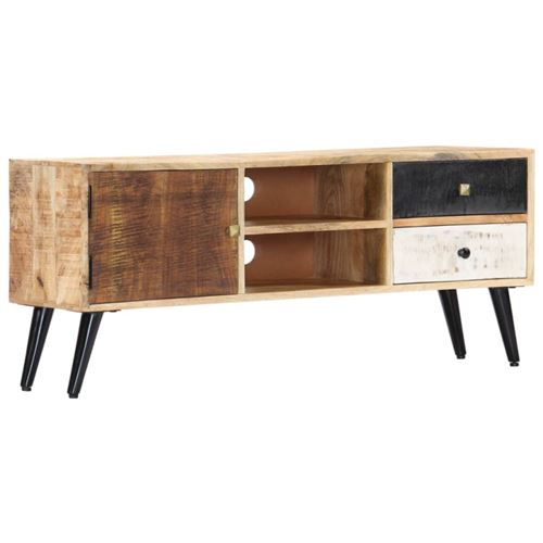 Vidaxl meuble tv 115 x 30 x 47 cm bois massif de manguier 282878