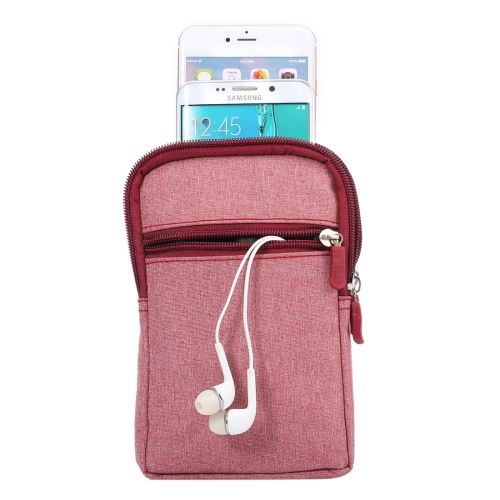 Wiko Upulse Bleen Pochette Nylon Tissus Universel Rose 18.0 x 11.0 x 2.5cm ALS49497