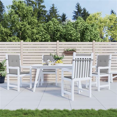 vidaXL Coussins de chaise de jardin 4 pcs Gris 100 x 50 x 3 cm