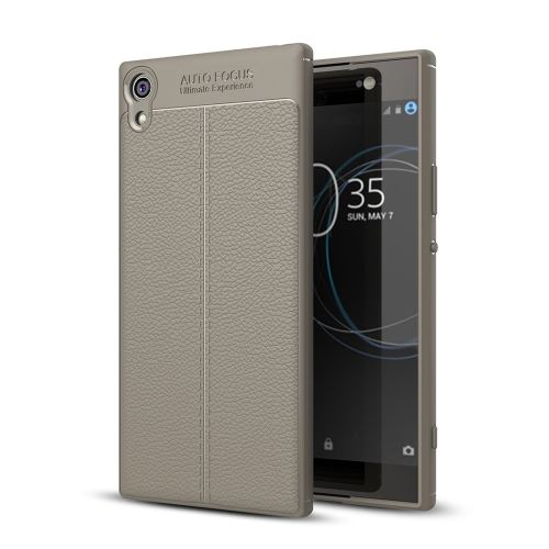 Xperia XA1 Coque Protection TPU Gris Texture Litchi ALS49786