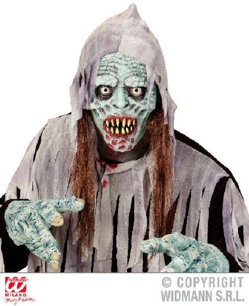 Masque zombie infecté avec cheveux