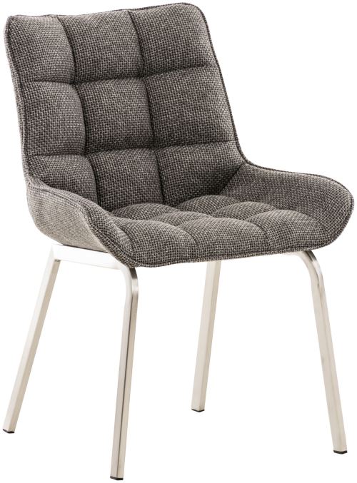 Chaise Saranda en Tissu avec Piètement en acier inoxydable - Assise Gris titane