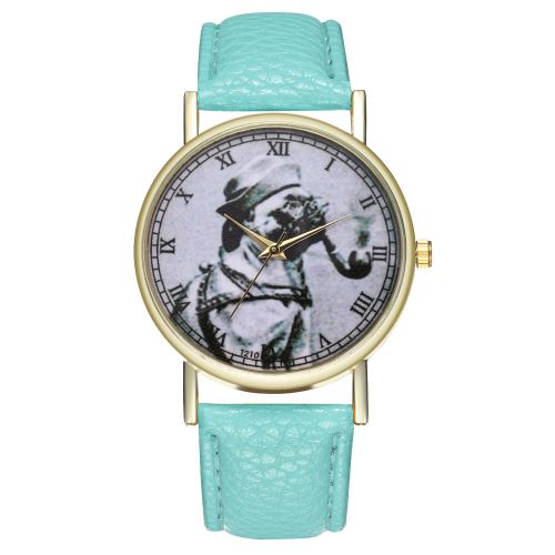 Montre Cigarette Chien Antique Montre Montre Femme Montre Tendance Quartz T210-AMenthe verte