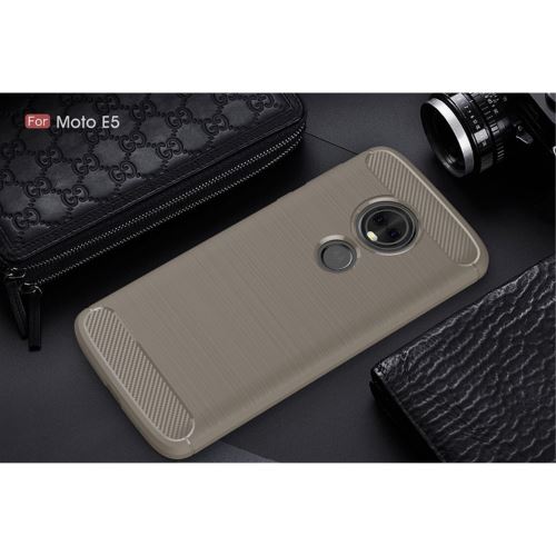 Motorola Moto E5 Carbone Gris Coque Housse Etui En Silicone Gel Souple hfs-house®