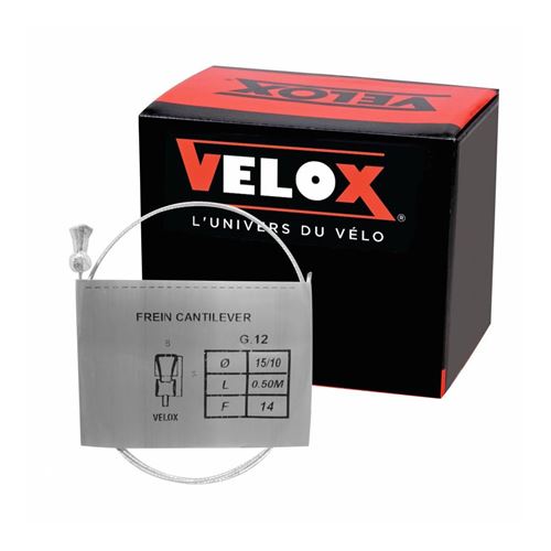 Cable de frein vtt cantilever velox galva 15-10 0,50m (boite de 25 cables)