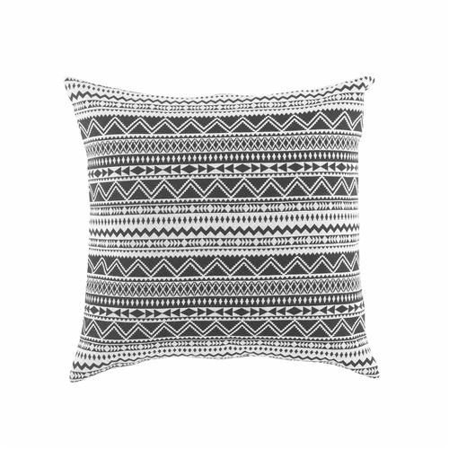 coussin dehoussable 45 x 45 cm jacquard imrpimé taora