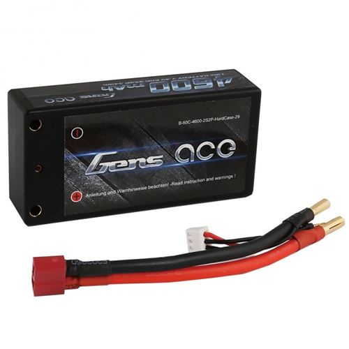 Gens ace 4600mAh 7.4V 60C 2S2P hardcase Lipo Battery 29#
