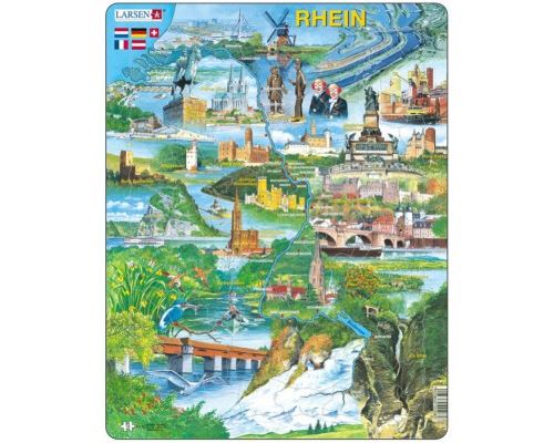 Puzzle 75 Pièces : Puzzle Cadre - Souvenirs du Rhin (en Allemand), Larsen