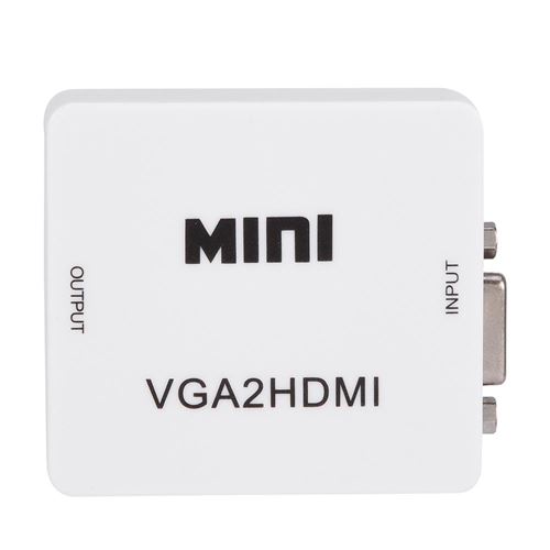 Mini adaptateur VGA vers HDMI convertisseur 1080p VGA2HDMI pour PC portable DVD au projecteur HDTV
