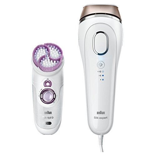 Braun épilateur silk-expert 5 lpl bd 5009 système dépilation permanente à domicile des poils visibles blanc bronze