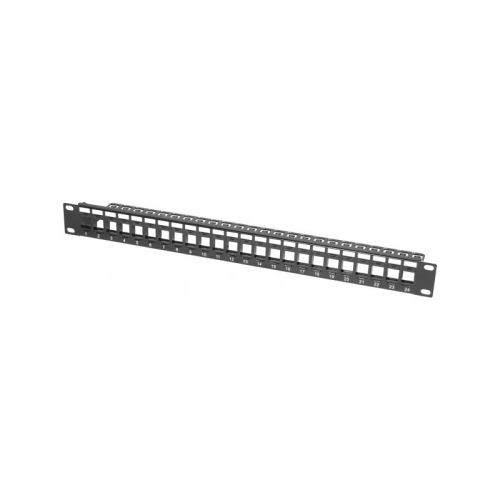 DEXLAN Panneau 1U 24 ports UTP keystone avec support cables